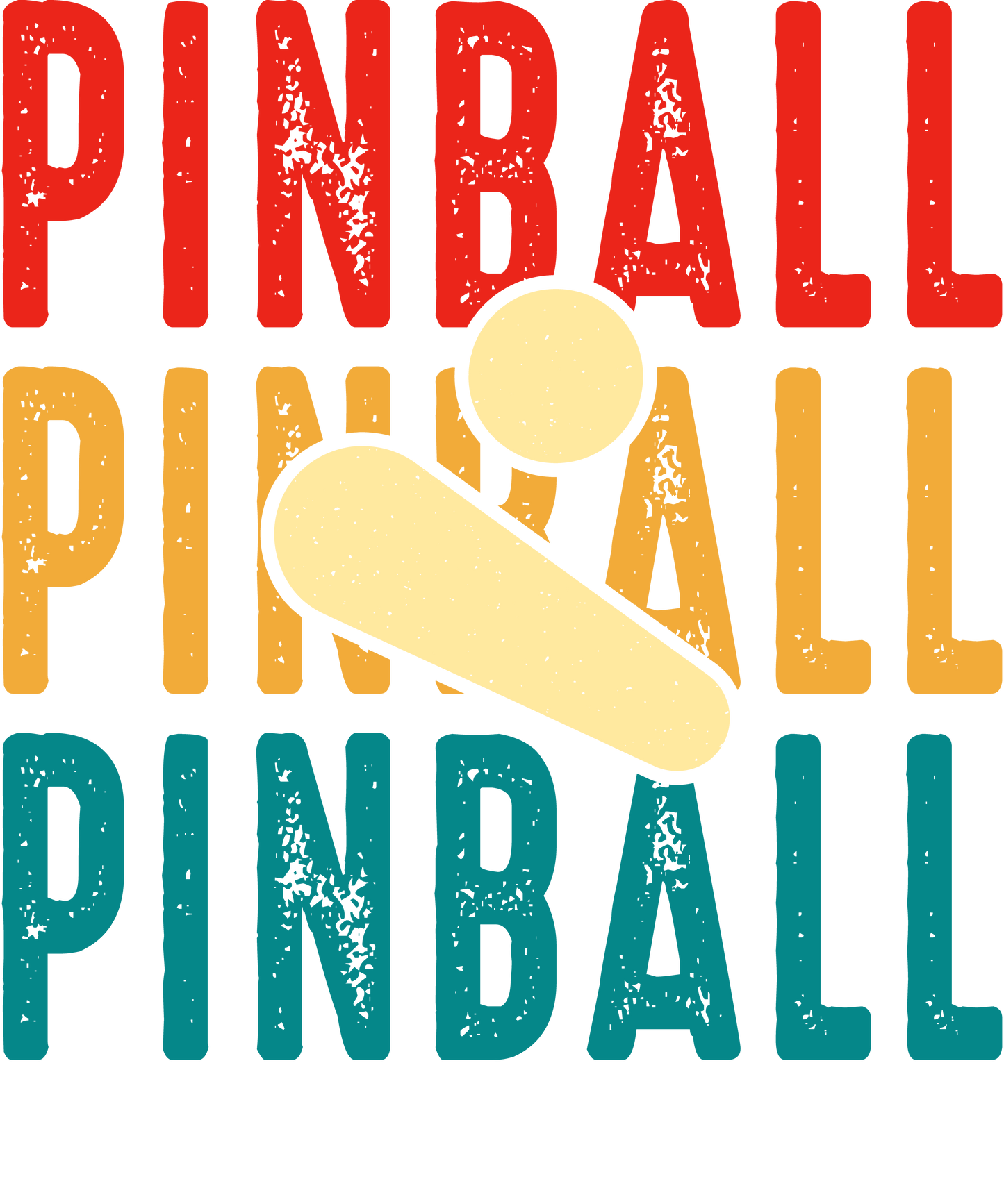 T-shirt Pinball x3 Retro Style