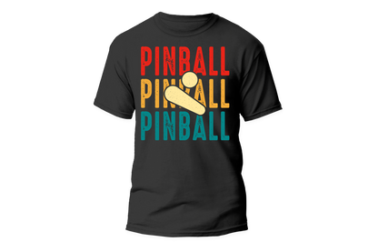 T-shirt Pinball x3 Retro Style