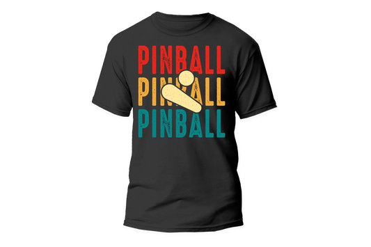 T-shirt Pinball x3 Retro Style