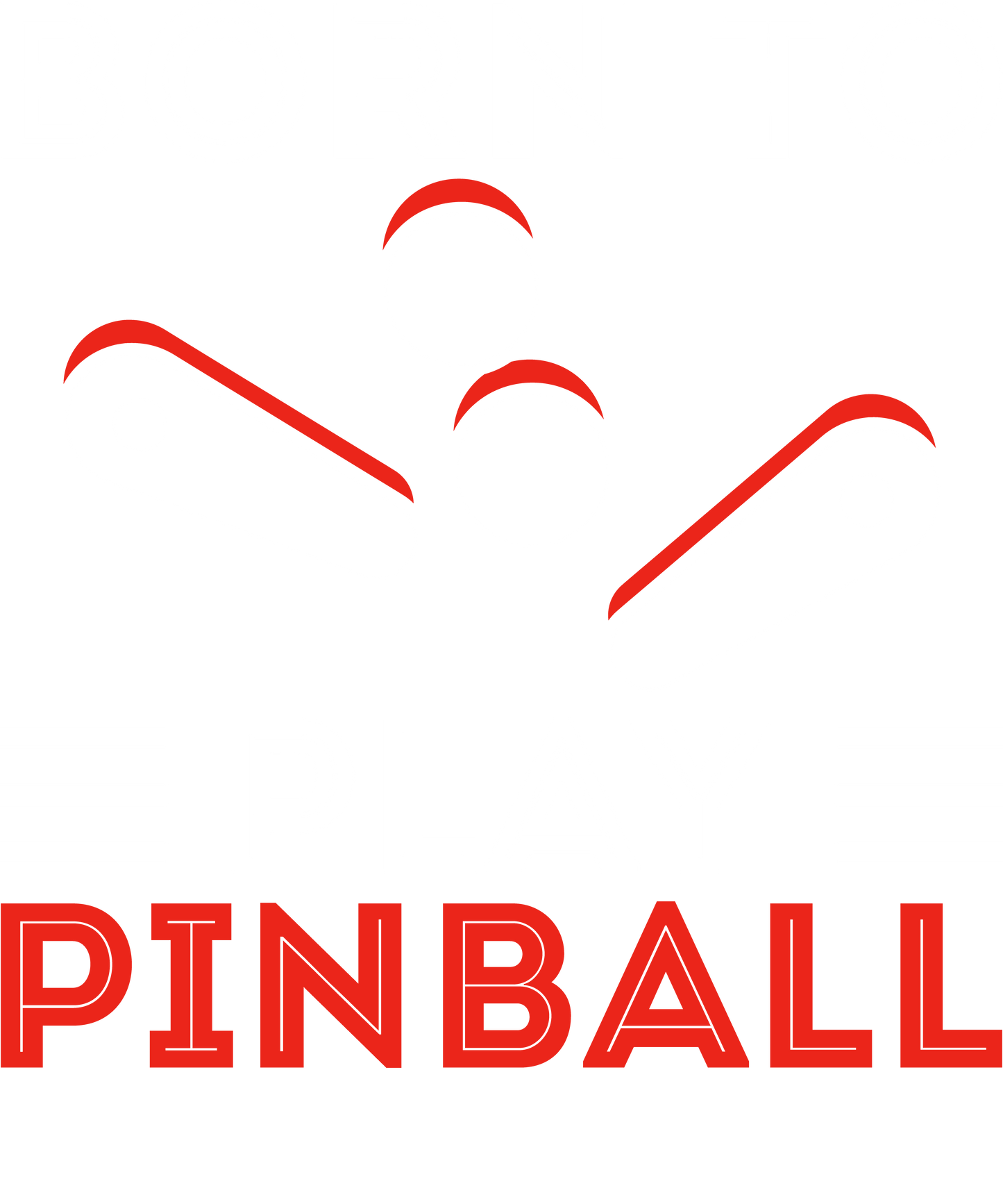 T-shirt Born to Play Pinball Blanc et Rouge